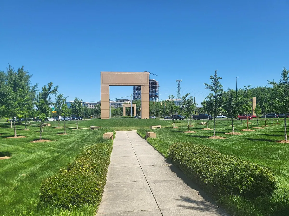 The Ballantyne arches at Ballantyne Commons Parkway and Johnston Road