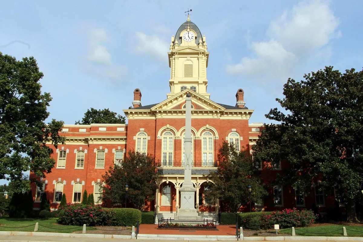 The historic Union County Courthouse in Monroe