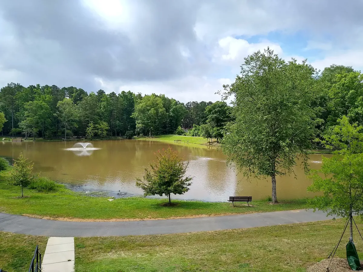 The lake at Park Road Park in Charlotte